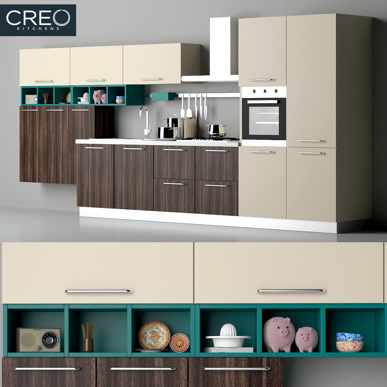 3D Kitchen_Britt_Creo_cucine model 3D Model