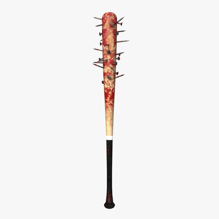 Nailed Baseball Bat (Bloody) 3D Model