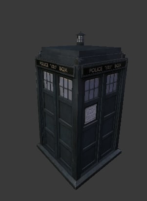 3D 2005 TARDIS Exterior 3D Model