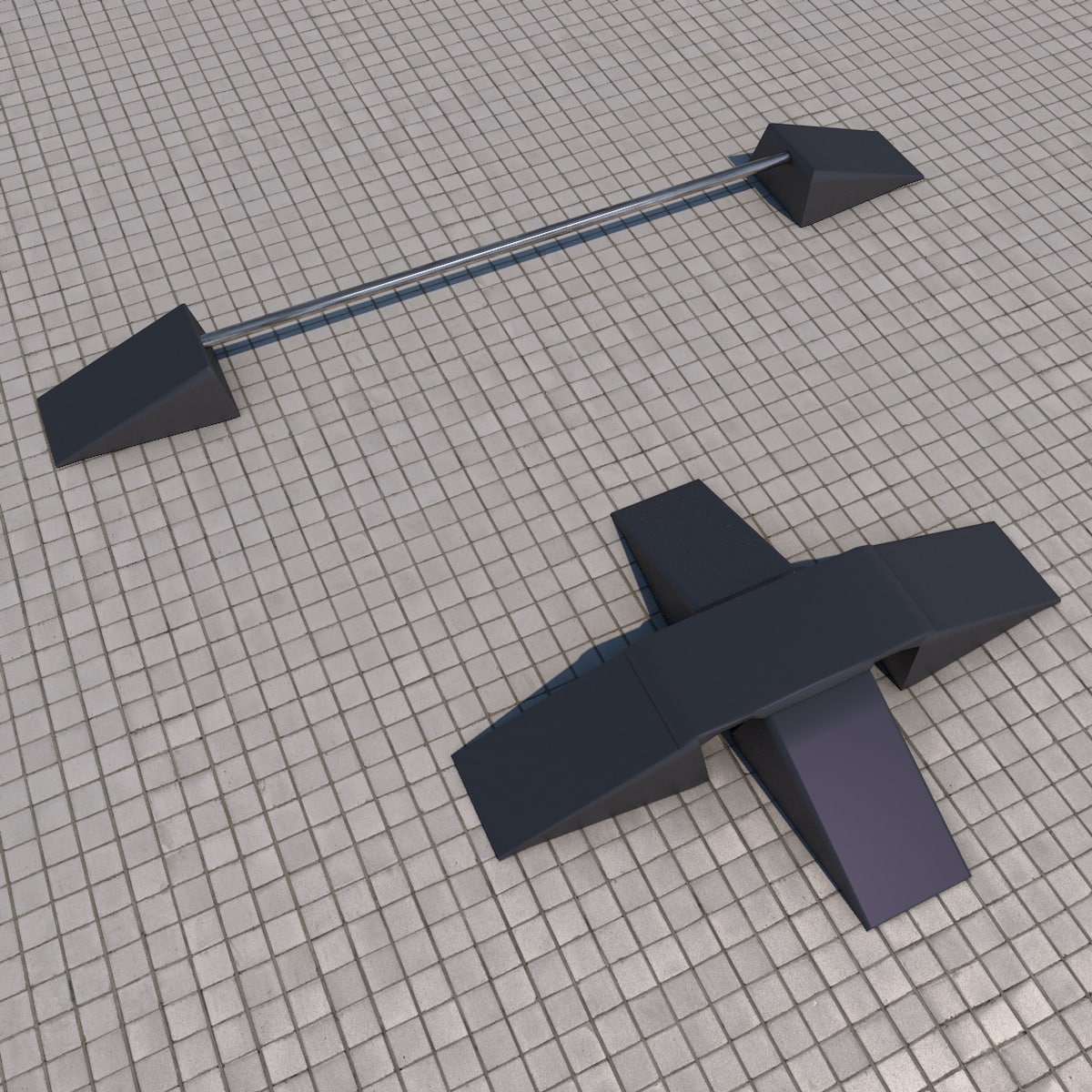 Skate ramps portable 3D Model