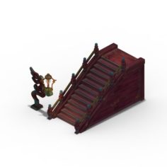 Lee pagoda – stairs 02 3D Model