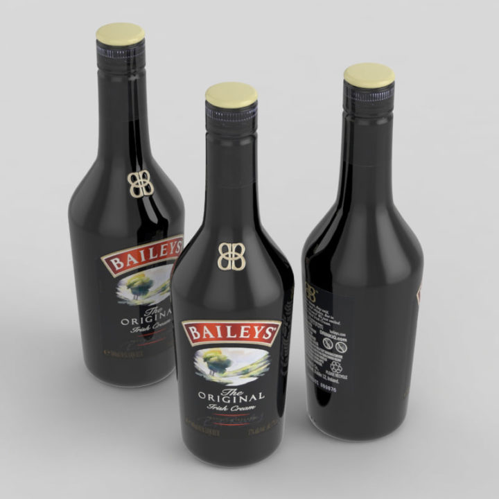 Alcohol Bottle Baileys Irish Cream 500ml model 3D Model