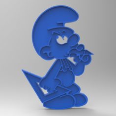 Figurine schtroumpfs handyman smurf peyo key holder 3D Print Model