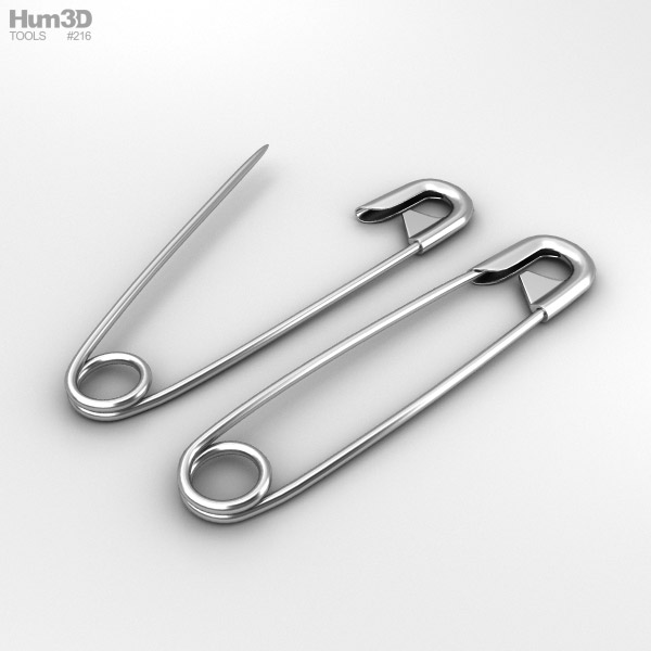 Safety Pins 3D Model