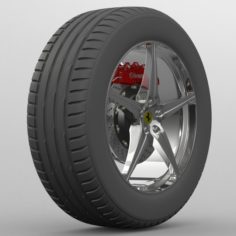 Wheel Ferrari 458 Spider 3D Model