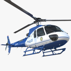 Police Helicopter Eurocopter AS-350 3D model 3D Model