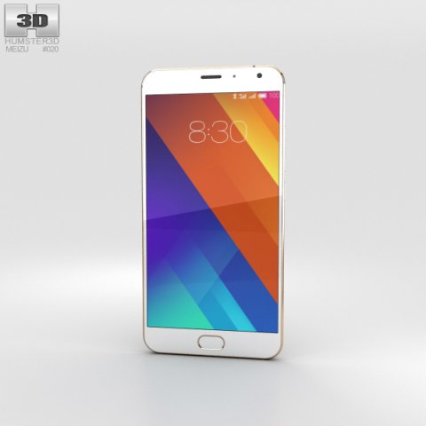 Meizu MX5 Gold 3D Model