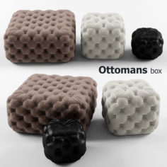 3D Ottomans box set 3D Model