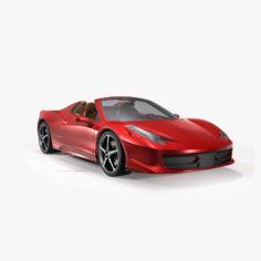 Sport car low poly 3D Model