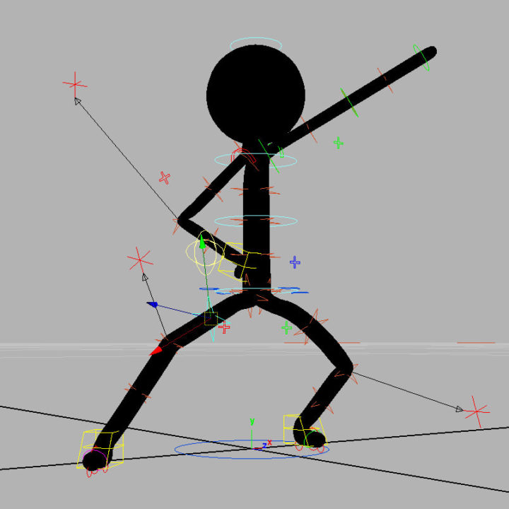 Stick Man Maya Rig 3D model 3D Model