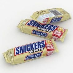 3D model Snickers White Bar 50g 3D Model