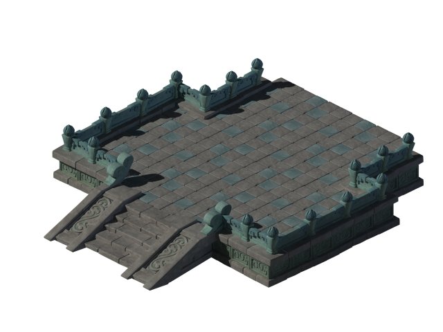 Kunlun – Square big base 02 3D Model