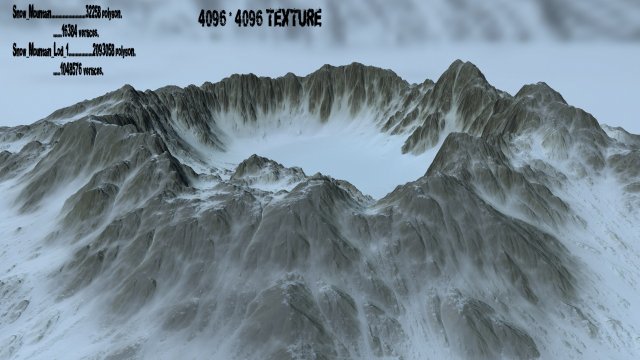 Snow volcano 3D Model