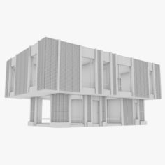 3D Modern House 8 ( Interior + Exterior ) Bare Bones Version 3D Model
