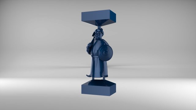 The chess pawn 1 of Tatar-Mongols set 09001 3D Model