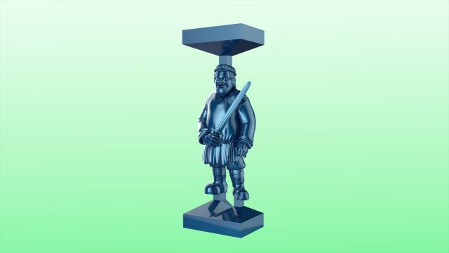 The chess pawn 7 of Russian set 09001 3D Model
