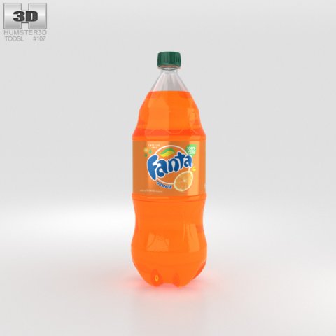 Fanta Bottle 2 Litre 3D Model