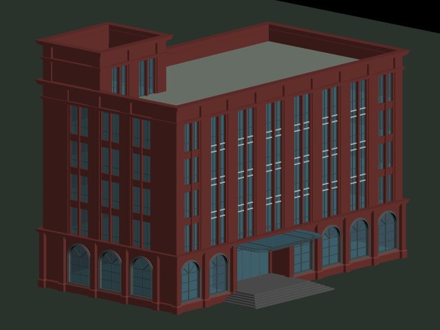 City building – office building 823 3D Model