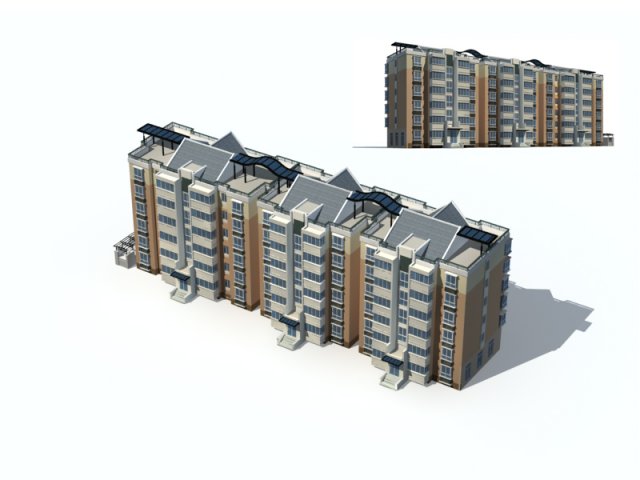 City construction – large real estate residences 26 3D Model