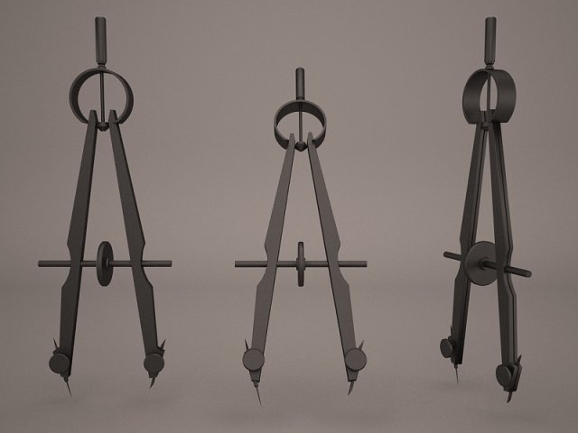 Drafting Compass 3D Model