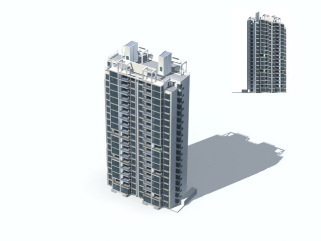 City construction – large real estate residences 38 3D Model