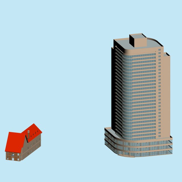 Urban planning – commercial buildings 21 3D Model