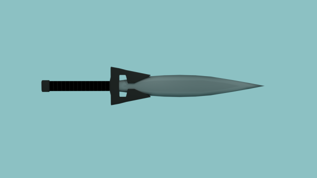 Simple low poly dagger 3D Model