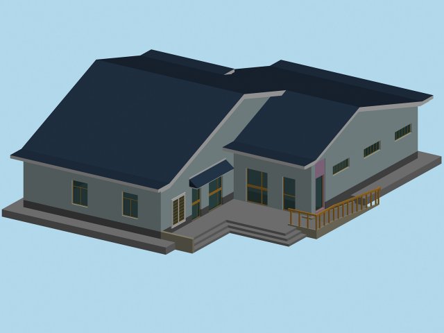 Urban architecture – school office villas 67 3D Model