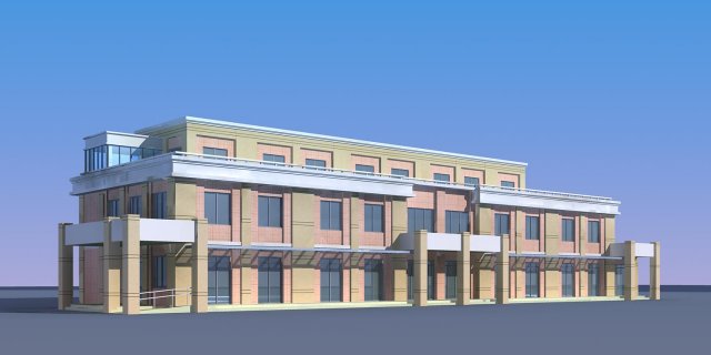 Urban architecture – school office villas 123 3D Model