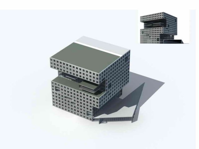 City – multi-storey commercial office building 148 3D Model