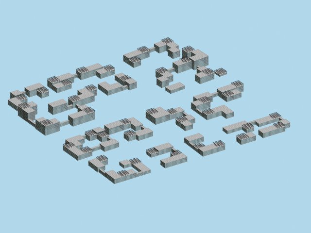 Urban planning – commercial buildings 165 3D Model