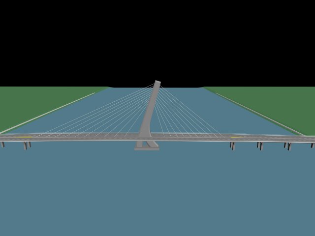 City building – big bridge 25 3D Model