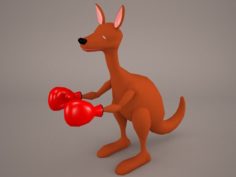 Cartoon Kangaroo 3D Model