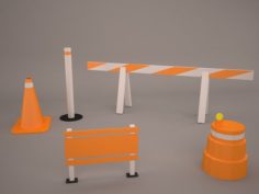 Traffic Barrier 3D Model