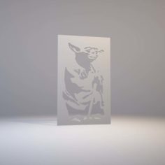 Star Wars – Stencil – Yoda 3D Print Model