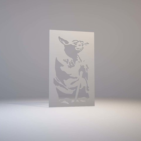Star Wars – Stencil – Yoda 3D Print Model