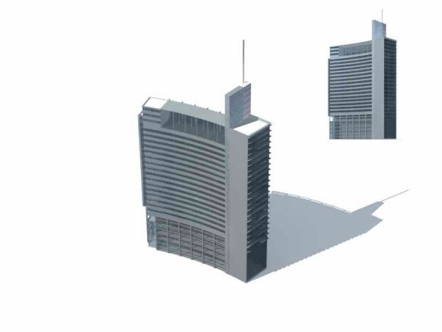 City – multi-storey commercial office building 120 3D Model