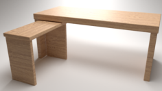 Office Computer Table 3D Model