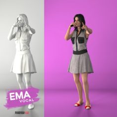 Female Singing 3D Model
