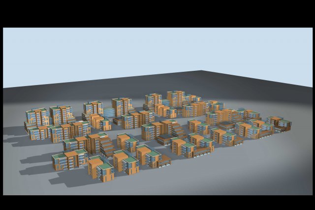 Urban planning – commercial buildings 154 3D Model