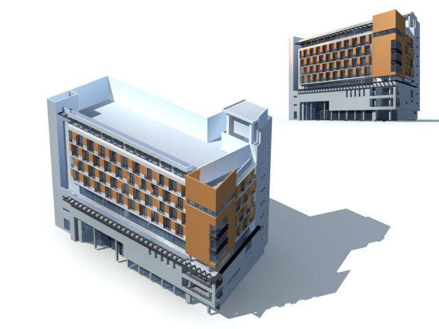 City – high-rise office 105 3D Model