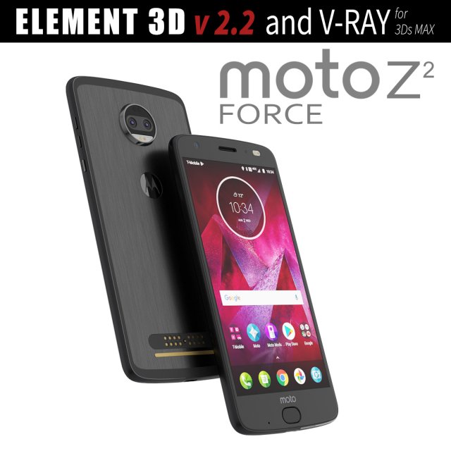 Moto Z2 Force BLACK model 3D Model