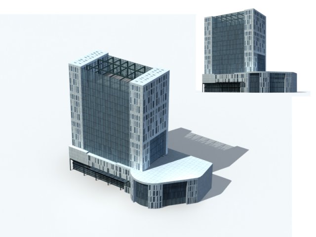 City – high-rise office 25 3D Model