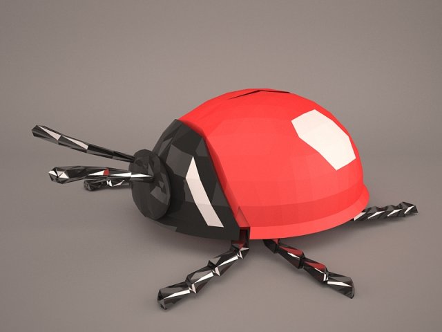 Cartoon Ladybug 3D Model
