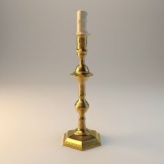 Antique candlestick from still life 3D Model