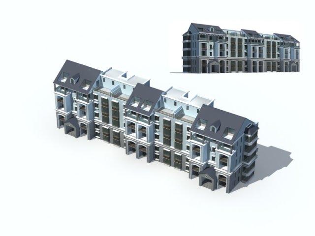 City construction – large real estate residences 44 3D Model