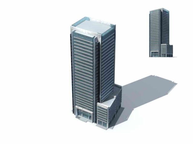 City – multi-storey commercial office building 214 3D Model