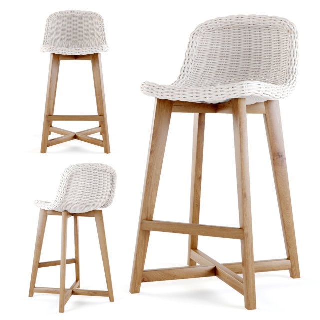 S2DIO – Wood and resin high chair NORWAY 3D Model