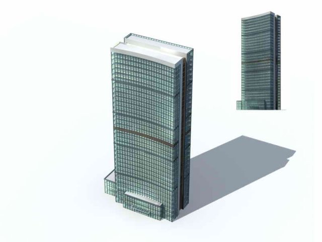 City – multi-storey commercial office building 217 3D Model