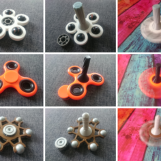 Universal Fidget Spinner to Spinning Top Converter 3D Print Model